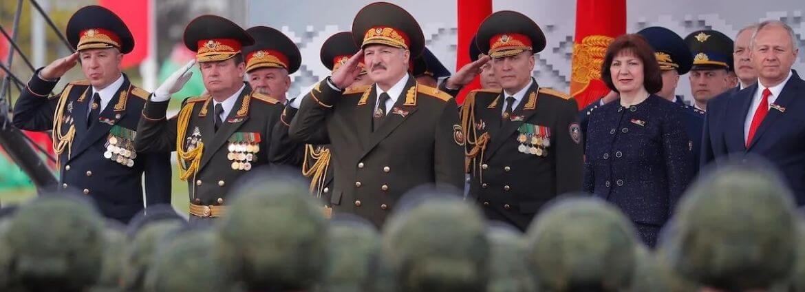 Lukashenko in a union uniform